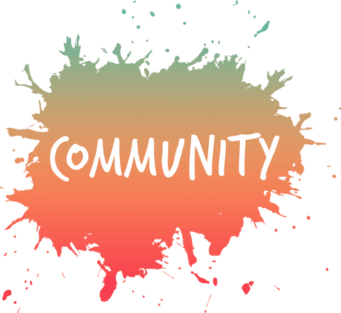 Colorful Community Text with Splash on Transparent Background - Download Free Stock Videos Pikwizard.com