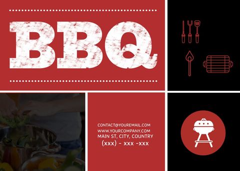 dynamic bbq event promotional template for food festivities - Download Free Stock Templates Pikwizard.com