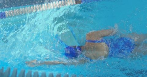 Competitive Swimmer in Pool Demonstrating Freestyle Stroke - Download Free Stock Images Pikwizard.com