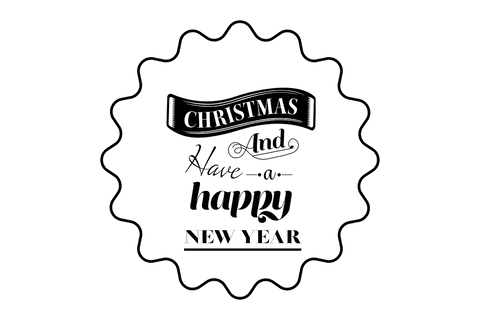 Merry Christmas Text on Transparent Holiday Design