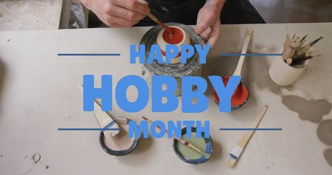 Creative hobby pottery painting celebration design