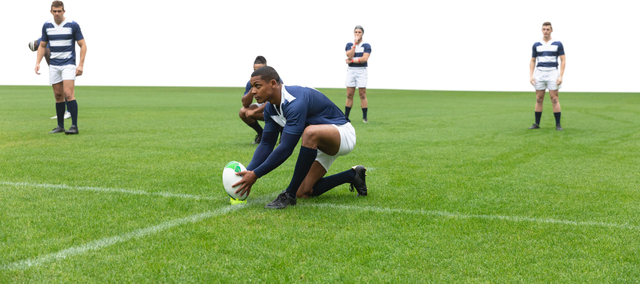 Diverse Male Rugby Players Ready on Transparent Background - Download Free Stock Videos Pikwizard.com