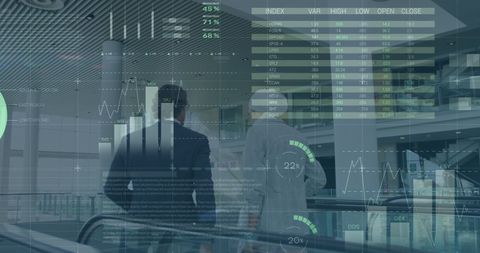 digital interface with business professionals global finance concept - Download Free Stock Images Pikwizard.com