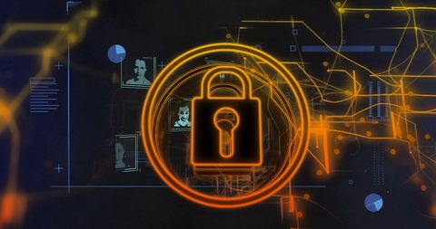 Data Security and Cybersecurity with Digital Connections and Encryption - Download Free Stock Images Pikwizard.com