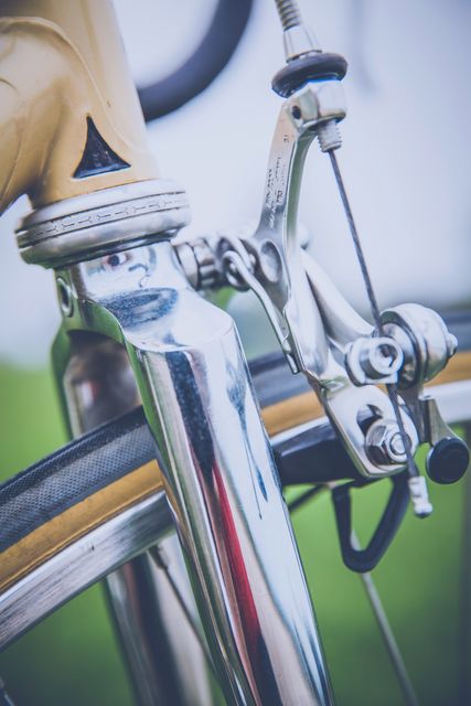 Close-up of Bicycle Fork and Front Brake System - Download Free Stock Images Pikwizard.com