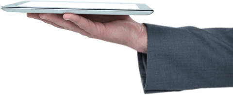 Transparent Tablet on Businessman's Hand - Download Free Stock Videos Pikwizard.com