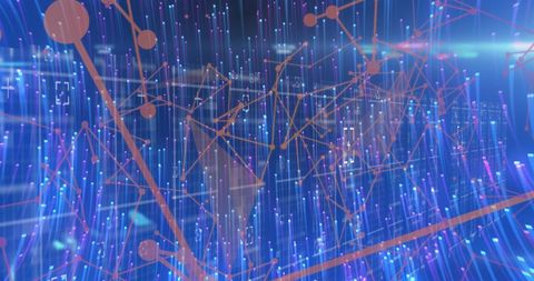 Dynamic Data Flow in Futuristic Digital Interface - Download Free Stock Images Pikwizard.com