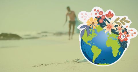 Celebrating Recycling Efforts with Symbolic Globe