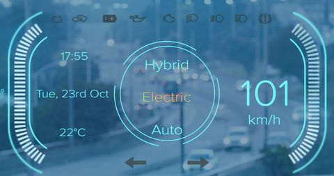 Digital Dashboard Interface Over Urban Road with Data Overlay - Download Free Stock Images Pikwizard.com