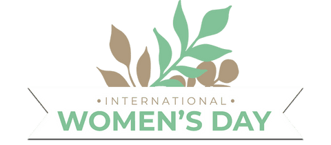 Elegant international women's day ribbon emblem transparent design