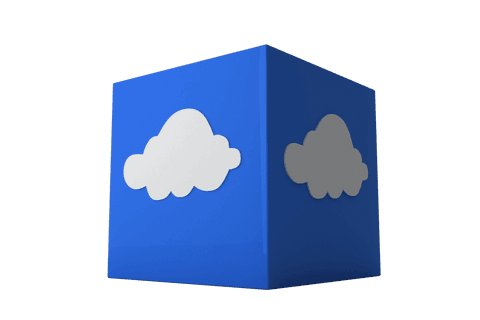 digital blue cube with cloud on transparent background - Download Free Stock Videos Pikwizard.com