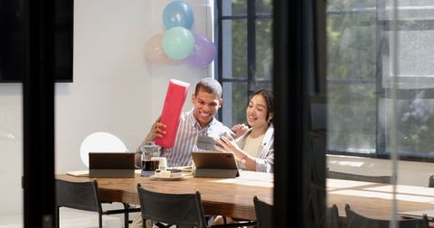 Office Birthday Celebration with Gift Exchange