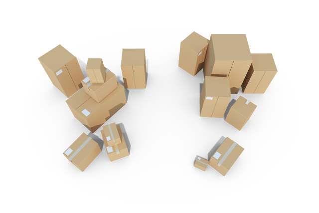 Stacked and Scattered Cardboard Boxes on Transparent Background - Download Free Stock Videos Pikwizard.com