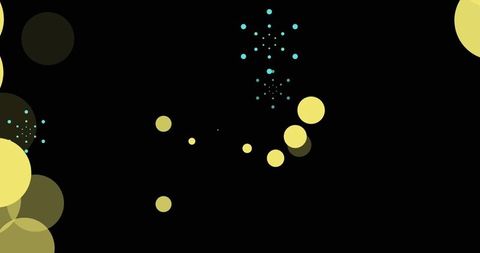 Abstract Fireworks and Bokeh on Black Background