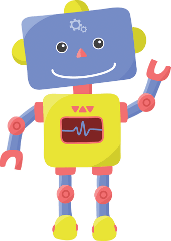 Colorful Robot Illustration on Transparent Background - Download Free Stock Videos Pikwizard.com