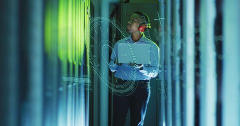 male it professional analyzing data in server room - Download Free Stock Images Pikwizard.com