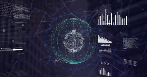 Futuristic Global Financial Data Network Spanning Connections - Download Free Stock Images Pikwizard.com