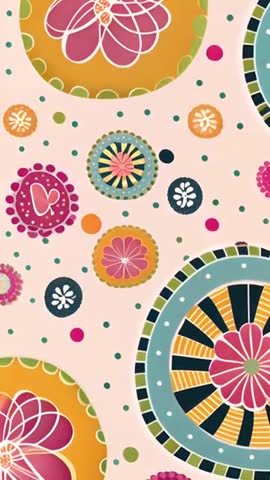 Abstract Patterns on Canvas with Vibrant Colorful Designs