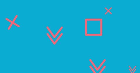 Pink Abstract Shapes on Vibrant Blue Background - Download Free Stock Images Pikwizard.com