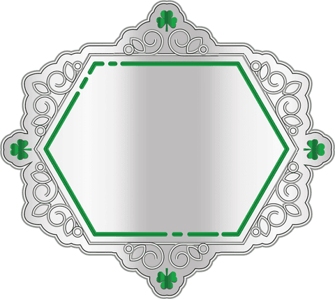 transparent irish shamrock frame on hexagonal background - Download Free Stock Videos Pikwizard.com