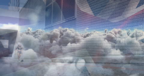 Conceptual Animation of Runner with UK Flag Overlay