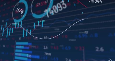 Analyzing Financial Data with Abstract Technological Background - Download Free Stock Images Pikwizard.com