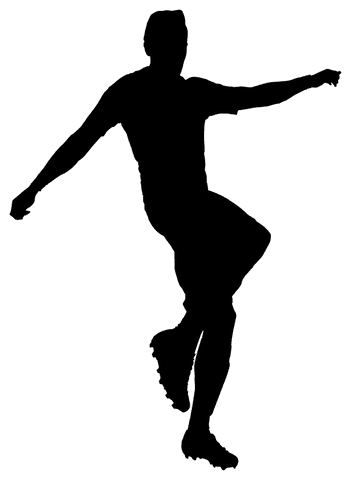 Transparent Outline of Male Football Player in Action - Download Free Stock Videos Pikwizard.com