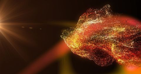 Dynamic Particle Cloud with Vibrant Energy Flows - Download Free Stock Images Pikwizard.com