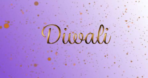 diwali celebration text with sparkling gold accents on purple - Download Free Stock Images Pikwizard.com