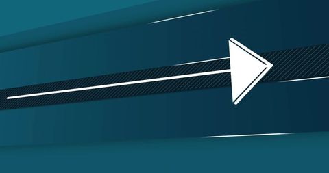 Forward arrow on blue gradient background for motion concepts