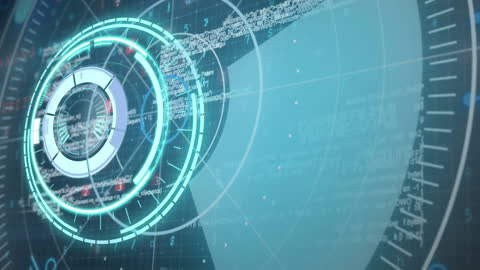 Digital Technology Interface with Data Scanning Animation