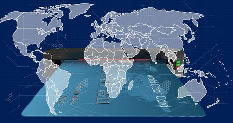 Global Business Technology and Finance Conceptual Illustration