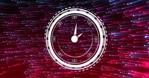 Futuristic Clock with Dynamic Light Trails - Download Free Stock Images Pikwizard.com