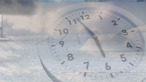 Abstract Time Movement with Digital Icons