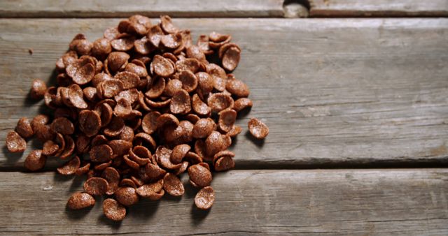 Chocolate Breakfast Cereal on Rustic Wooden Table - Download Free Stock Images Pikwizard.com