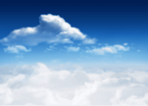 peaceful white cloud floating against gradient sky illustration - Download Free Stock Videos Pikwizard.com