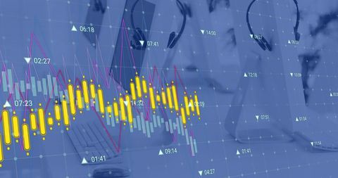 Financial Data Processing with Digital Interface Overlay - Download Free Stock Images Pikwizard.com