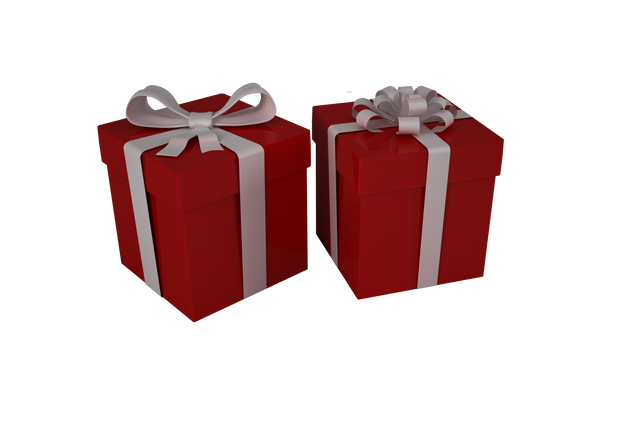 Two Transparent Red Gifts with White Bows - Download Free Stock Videos Pikwizard.com