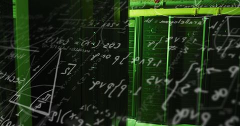 Digital Data Processing on Green-Lit Server Background - Download Free Stock Images Pikwizard.com
