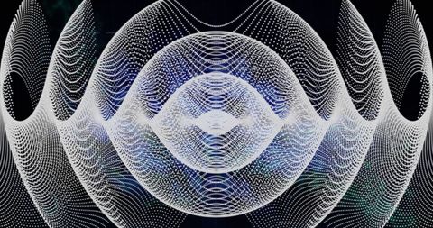 Abstract Digital Pattern with White Waves on Black Background - Download Free Stock Images Pikwizard.com