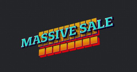Eye-catching Massive Sale Promotional Design with Graphic Elements