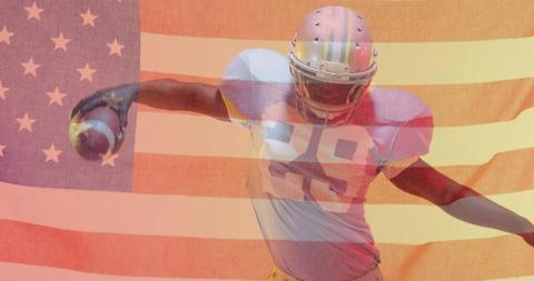 Football Player Expressing American Patriotism - Download Free Stock Images Pikwizard.com