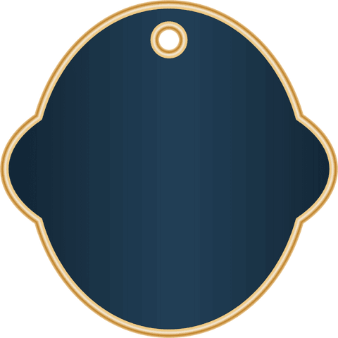 blue name tag with gold border on transparent background - Download Free Stock Videos Pikwizard.com