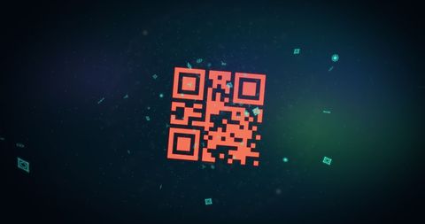Digital QR Code with Data Matrix and Glowing Network Background - Download Free Stock Images Pikwizard.com