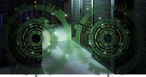 Futuristic Digital Scanners in a High-Tech Server Room - Download Free Stock Images Pikwizard.com