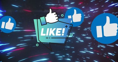 Social media icon engagement in digital interface