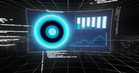 Digital Interface with Data Processing Visuals for Technology Concepts - Download Free Stock Images Pikwizard.com
