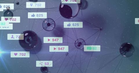 Futuristic Digital Network with Social Media Metrics