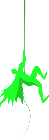 abstract green silhouette climbing aerial rope on transparent background - Download Free Stock Videos Pikwizard.com