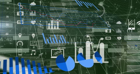 Futuristic Data Analytics and Finance Visualization Concept